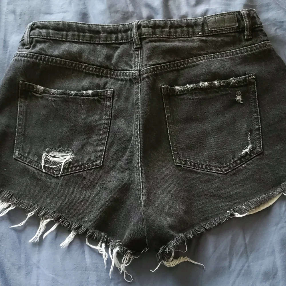 Garage Black Denim Festival Shorts - Picture 2 of 3